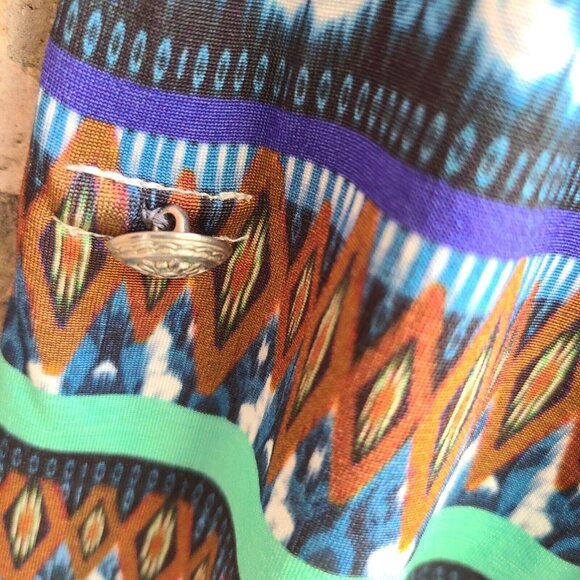 CIA MARITIMA Womens Top Blouse Popover Long Sleeves Roll Tab Size L - Picture 8 of 16